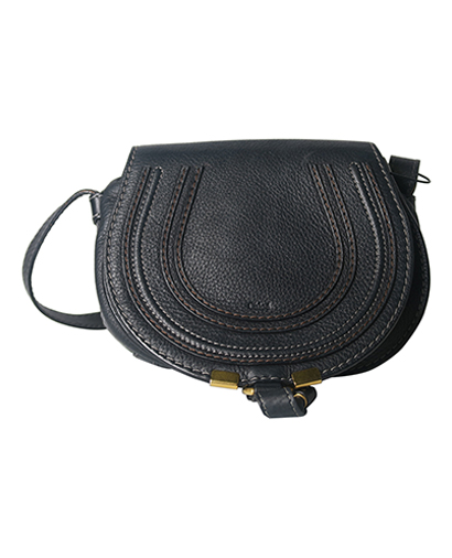 Marcie Round Crossbody, &pound;230, Handbags, Black, Leather, Front view
